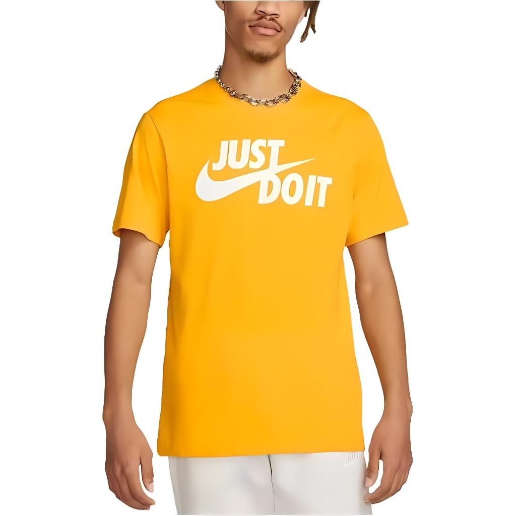 Nike JUST DO IT Logo T-Shirt 'Yellow' Men's AR5007-740