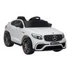 Kids Electric Car 12V with 2.4G Remote Control, 2 Motor, Horn, Music, Seat Belt, for 37-60 Months Children, White