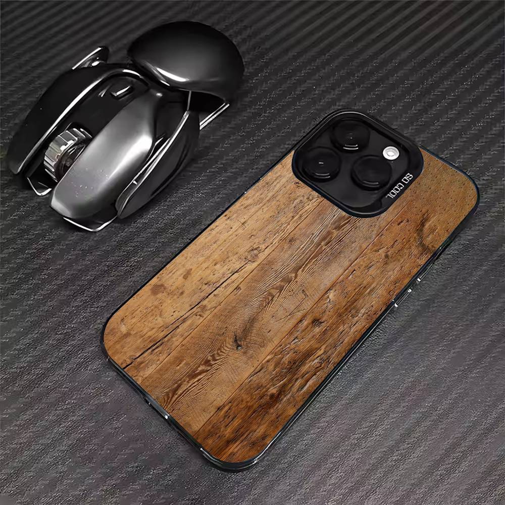 Natural Wood   Phone Case For iPhone 17 16 15 14 13 12 11 Pro Max XS Max 7 8 Plus Shockproof Silicone Matte Cover