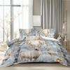 MOKALALA 2/3pcs Snowy Forest Pattern Duvet Cover Set Winter Themed Bed Cover Set Elegant Bedding Set 1 Duvet Cover