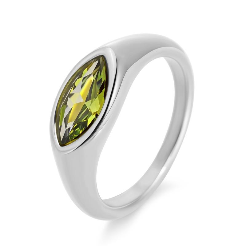 Minimalist Design Personalized Fashion Ring 18K Gold Zircon Women's Ring High-end Jewelry