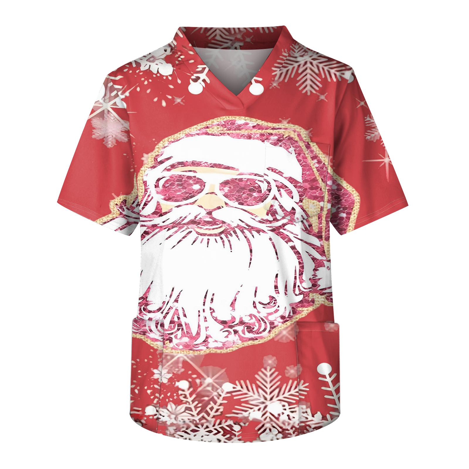 

Чоловіча робоча блуза з коротким рукавом і V-подібним вирізом, нагрудна кишеня для догляду XXXL рожевий