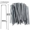 10/200 Stück U-förmige Befestigungsheringe Gartenstecker für Rollrasen-Pins Verankerungsstoff Bewässerungsschläuche Halterung Rasenflächen Barriere 10cm 15cm