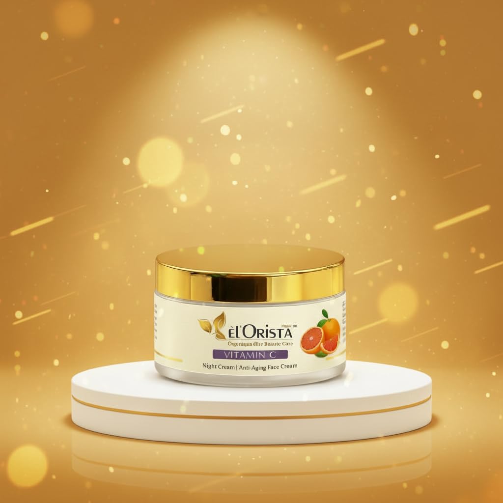 Elorista Organic Vitamin C & E Brightening & Anti Aging Night Cream (Certified Organic)