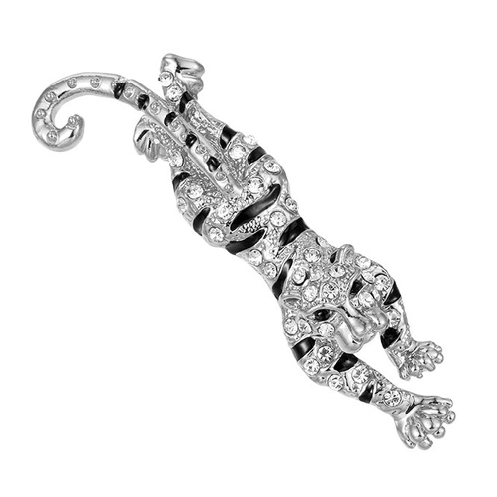 New Year Gifts Rhinestone Animal Fashion Jewelry Korean Style Pin Enamel Badges Tiger Brooches