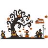 Halloween Cartoon Devil Tree Window Stickers Removable Self-adhesive Decor for Home Party Shopwindow Jack O'lantern PVC Stickers