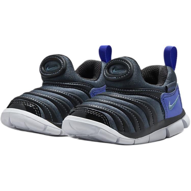Nike Dynamo Free Comfortable Abrasion Resistant Low Top Toddler Shoes Black Blue Infant And Toddler 343938-445