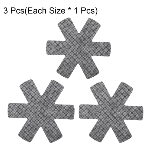 uxcell Pot and Pan Protectors, Set of 3, Gray, for Glass Ceramic Plate Cookware, 3 Different Sizes, Felt Pot Separators, Pan Protectors, Pan/Pot Divid