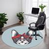 1pc FrenchieChair Carpet for Office, Indoor Non-Slip Washable Polyester Fiber Carpet, Mat For Office, Machine Washable