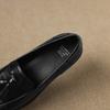 Fashion Women's new leather plaid cowhide round toe flower tassel British style comfortable low heel loafers casual single shoes