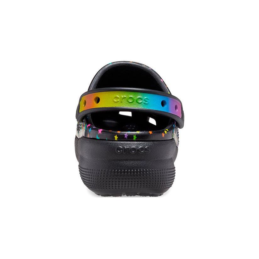 Crocs Classic Disco Beach Clogs Kids Footwear Black Multicolor 208086-0C4