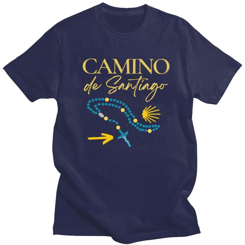 Custom Mens Buen Camino De Santiago T Shirts Short Sleeves Cotton Tshirts Tshirt Leisure Tee Loose Fit Clothes