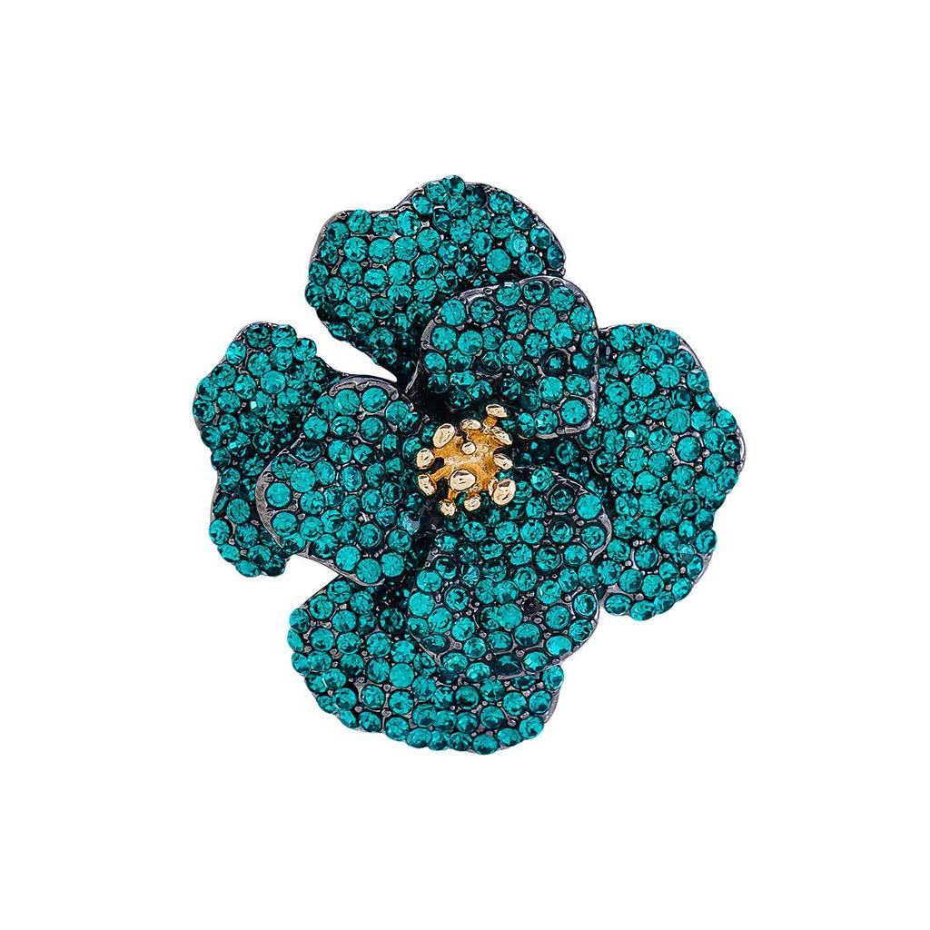 2024 Qixi Valentinstag Rosen Strass Brosche: Emaille Anstecknadel & Kleidungsschmuck-Accessoire