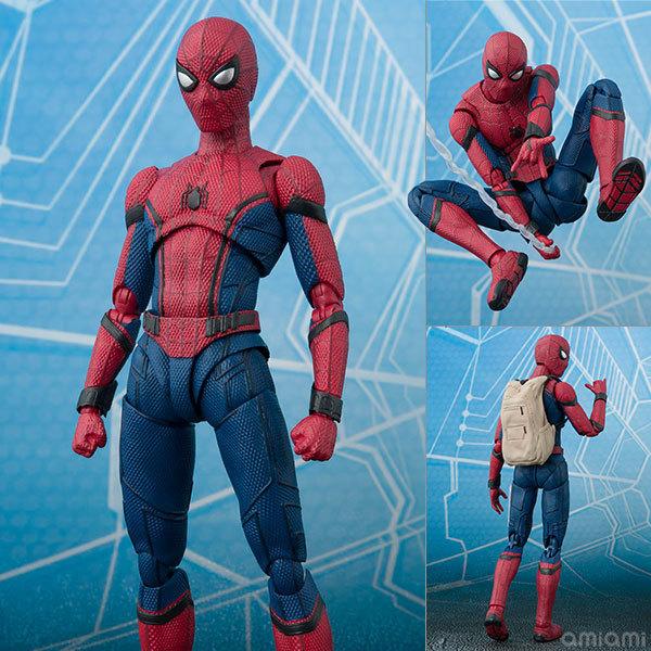 Marvel Spider-Man Homecoming Actionfigur SHF Rucksack Beweglich 6 Zoll Sammlerstück