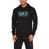 Emporio Armani Ss22 Ea7 Series Letter Logo Printed Hooded Long Sleeve Sweatshirt Men Sweatshirt Black 6LPM62-PJ05Z-1200