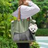 Lightweight Breathable Pet Tote Bag: Large Capacity, Wear-Resistant Shoulder Handbag for Daily Cat Walks and Outings