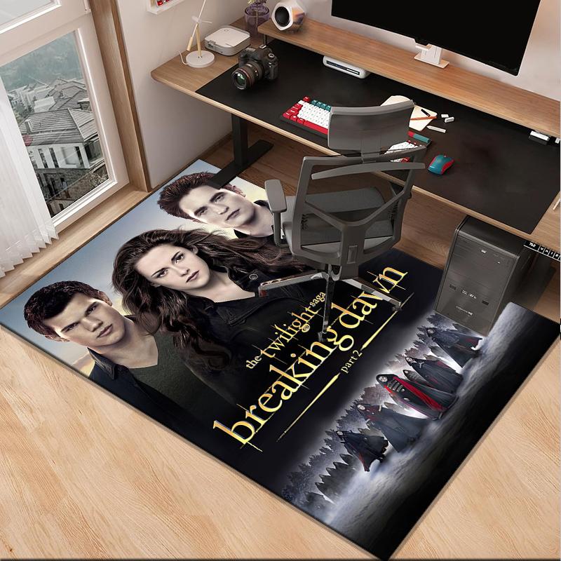 Eclipse Twilight vampire Office Rug Chair Mat, Game Carpet, Suitable for Front Door, Bedroom, Living Room, Desk, Holiday Gift