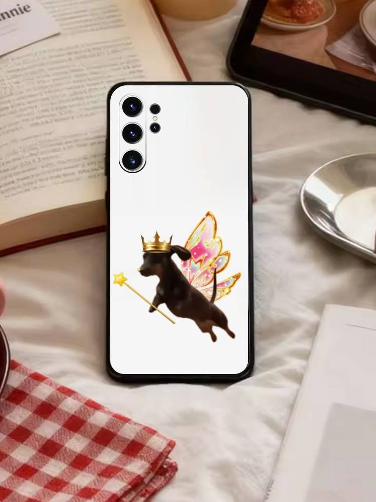 

Goofy C-Dogs Big eyes Phone Case For Samsung S26,S25,S24,S23,S22,S21,S20,Ultra,Plus,FE Black Soft Cover Samsung S235G