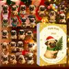 Countdown Calendar Toys 2D Flat Dog Pendant Keepsake 24 Days Countdown Calendar for Christmas for Kids Daughter Granddaughter