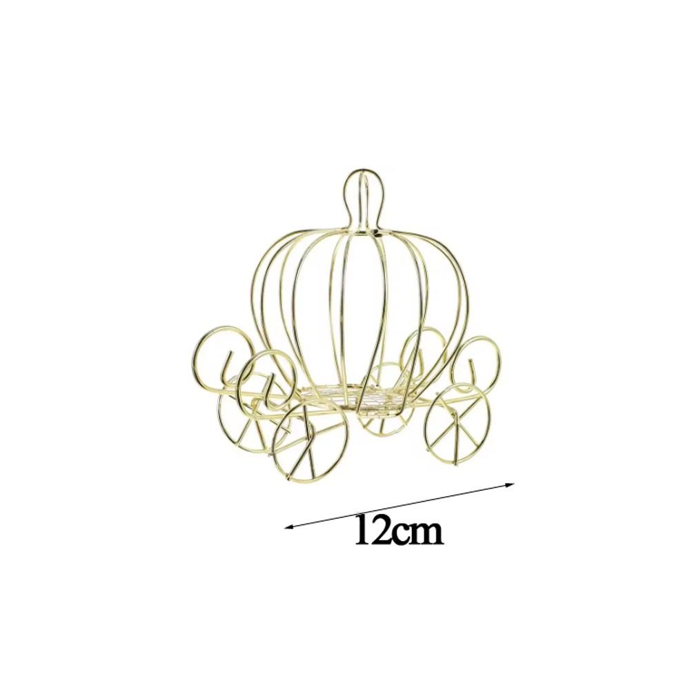 Hollow Pumpkin Carriage Centerpiece Candy Holder  For Party Halloween Christmas Decoration