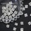 Xiaohongshu Rectangle Rhinestone Nail Art Accessories: Handmade Diamond Ball Rock Candy Alloy Nail Decorations