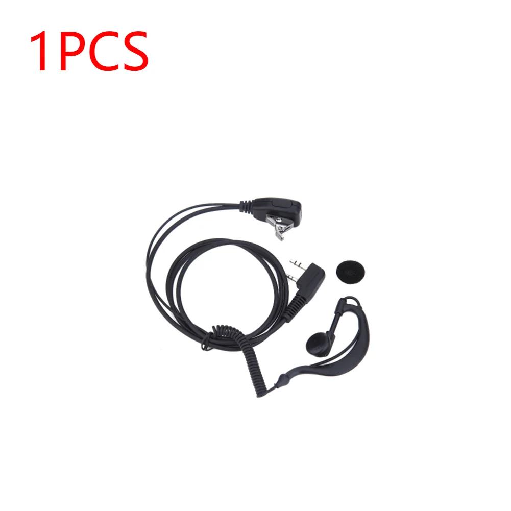 

10-1 Шт. 2-контактна гарнітура для навушників для BAOFENG UV5R KENWOOD Мікрофон із шумозаглушенням для пішого туризму Поліцейська Командна робота Спостереження