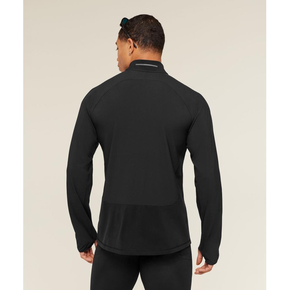 Gymshark Running Elite 1 4 Zip Black A2b2s Bb2j
