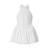 Elegant Women's European & American Style Waist-Cinching Dress with Bow Tie and Puffy Skirt