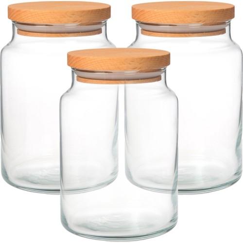 

Баночка Joy Kitchen из 3-х предметов с деревянной крышкой - большая