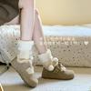 All-inclusive Soft-soled Boken Shoes Women's 2025 New Winter Velvet Snow Boots Retro Boken Single Shoes Thermal Cotton Shoes