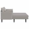 Large Chaise Lounge Light Gray Boucle