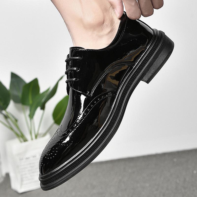 Новые модели Броги Модный дизайнерский стиль Белый Черный Универсальные мужские туфли — фото 7