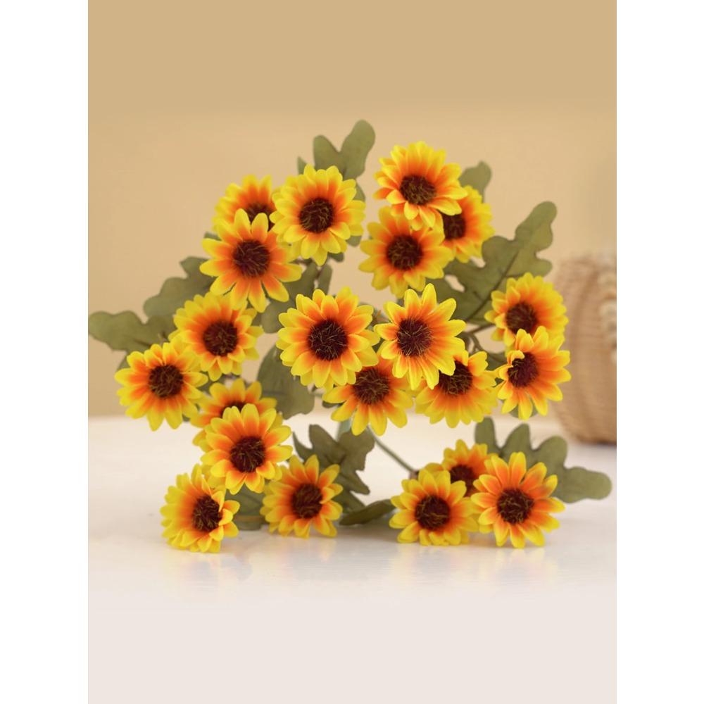 21 Heads Artificialflower Autumn Silk Daisy Bouquet Decor Vase Home Wedding Decor Household Products Holiday Party DIY Gift Box