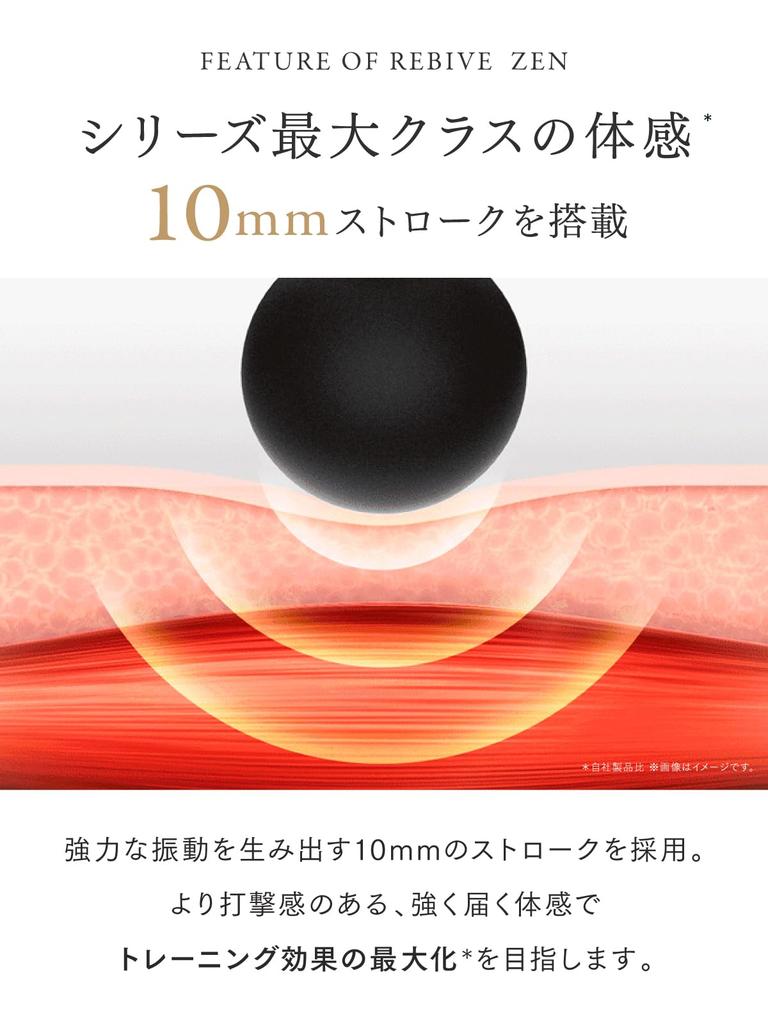 MYTREX REBIVE ZEN Black Myofascial Release Handy Muscle and Revive Zen Gun, Gun, Relaxation, Vibration, Shoulders, Hips, Legs, Compact, Gift,