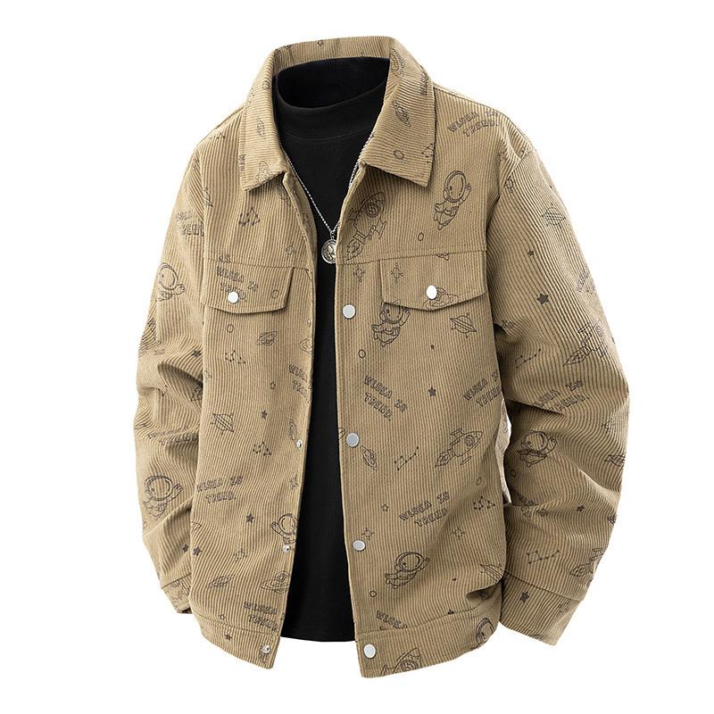 

Осень/Зима 2025 Новые куртки для молодых мужчин Ветрозащитные Модные куртки Стойка воротник Топы Мужская теплая рабочая одежда с плюшем 5XL темно-коричневого