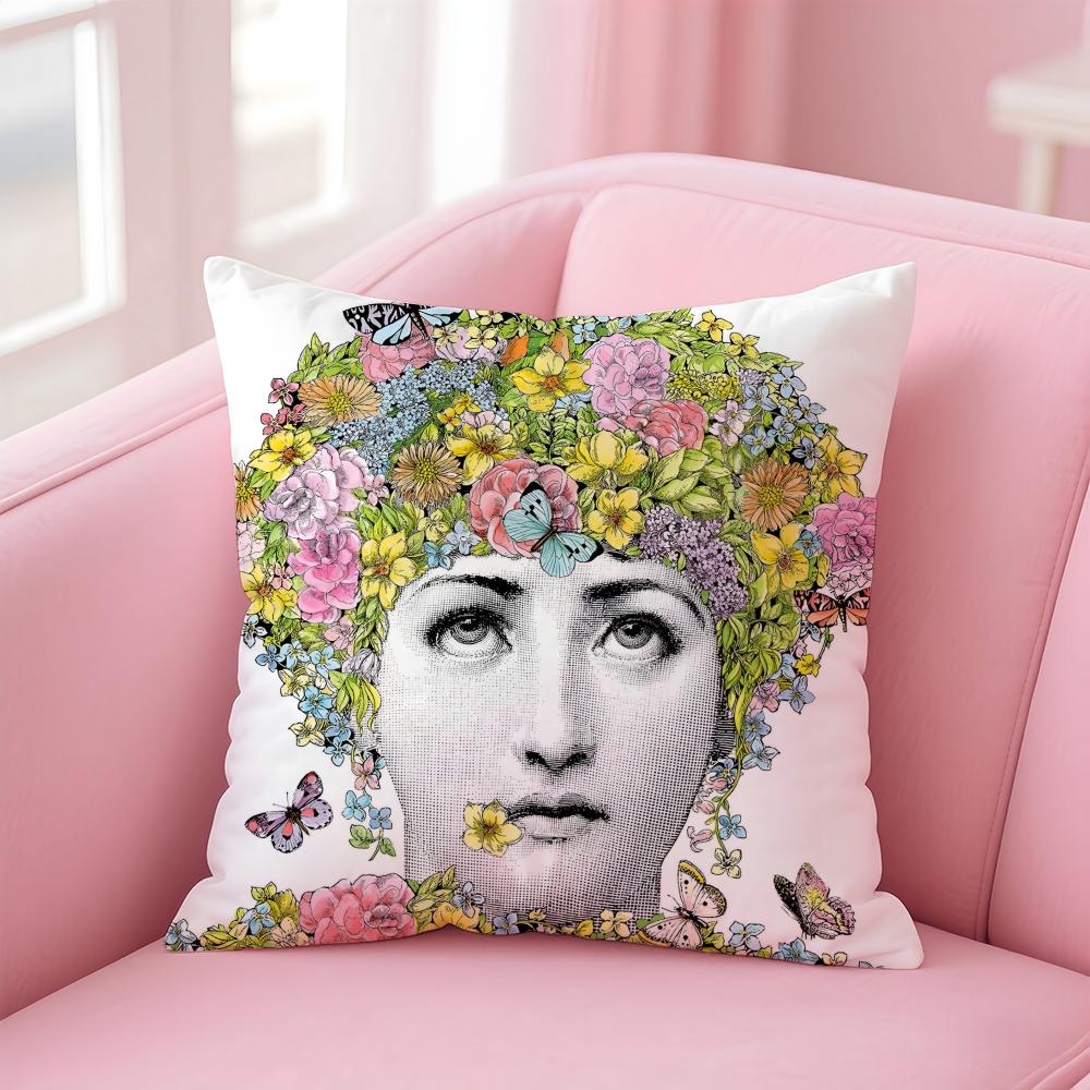 

Minimal Abstract Women Simple Anime Art Cushion Cover Pillow Case Soft Skin Friendly Fabric Concealed Zipper 30X30cm