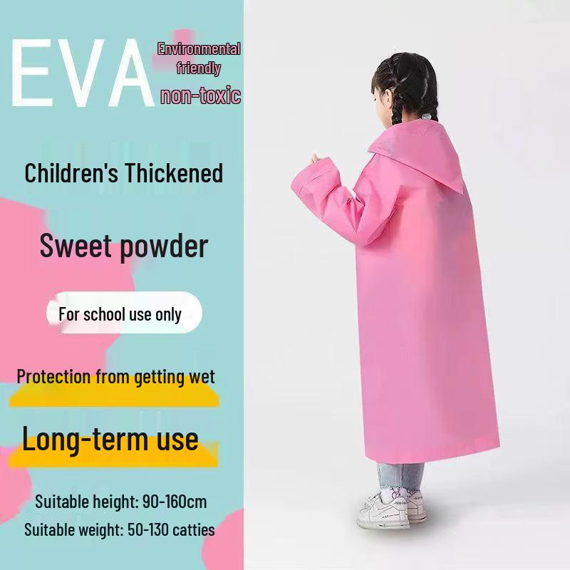 EVA Thickened Children's Raincoat for Heavy Rain - Durable, Wear-resistant, Non-disposable Cape for School and Hiking.