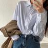 WTEMPO Office Ladies Spring Fall Striped Bottoming Long Sleeve Shirts Women Large Size Butttons Turn-down Collar Casual Shirts