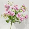 20-Branch Simulated Carnations Artificial Flowers Tassels Silk Plastic Realistic Carnation for Bouquet Home Decor