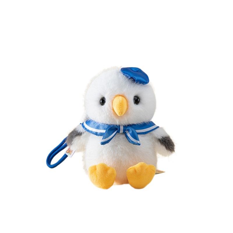 Cute Navy Polar Bear Plush Toy Seagull Pendant Aquarium Souvenir Backpack Pendant Desk Pendulum