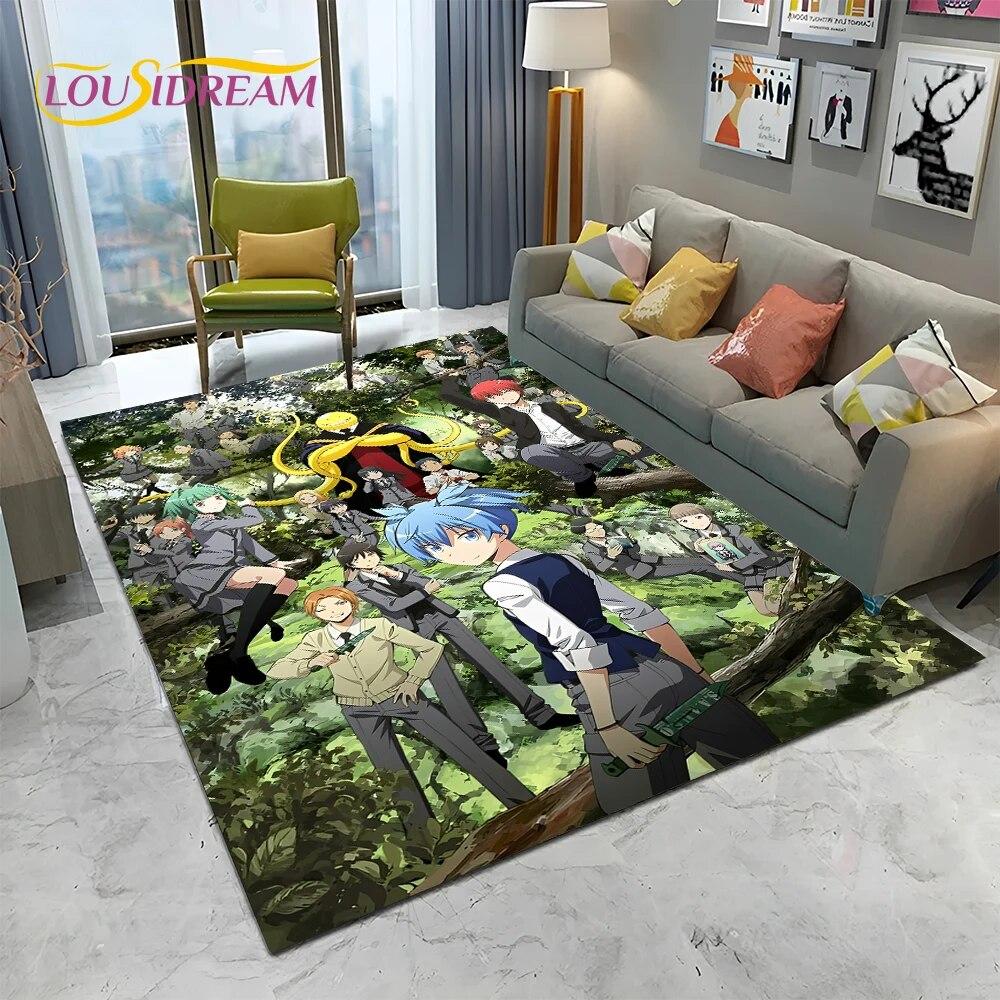 Cartoon Assassination Classroom Anime Carpet Rug for Home Living Room Bedroom Sofa Doormat Decor,kid Area Rug Non-slip Floor Mat