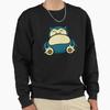 Unisex Cotton Sweater Pullover Hoodie Printed Sweater Funny Cute Snorlax Cartoon Anime Meme Pullover Sweatshirt Casual Long Sleeve Sweatshirt