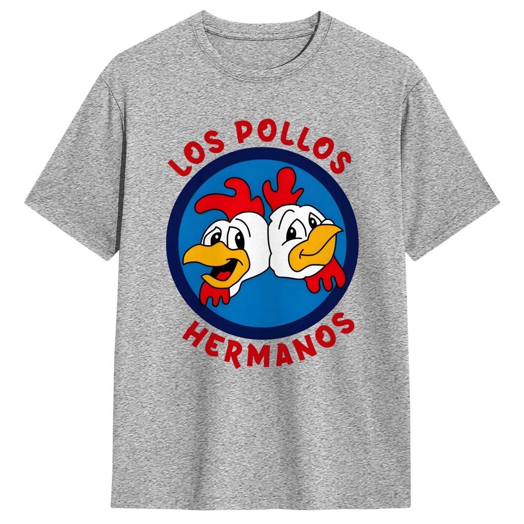 Los Pollos HerUnisexos Cotton T Shirt For Couple Summer Y2K Basic TShirts Comfortable Harajuku Tee Shirt Oversized Casual Tops