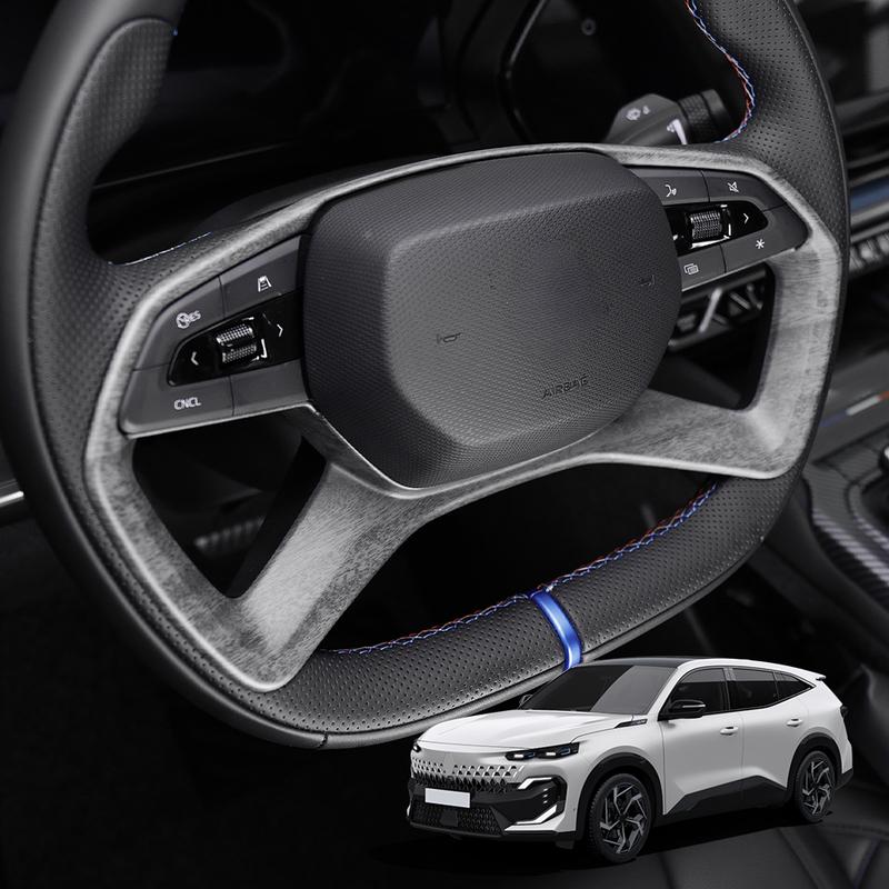 1PCS For Renault Filante 2026 2027 LHD/RHD Car Steering Wheel Button Cover Interior Accessories Carbon/Wood/Black Style ABS