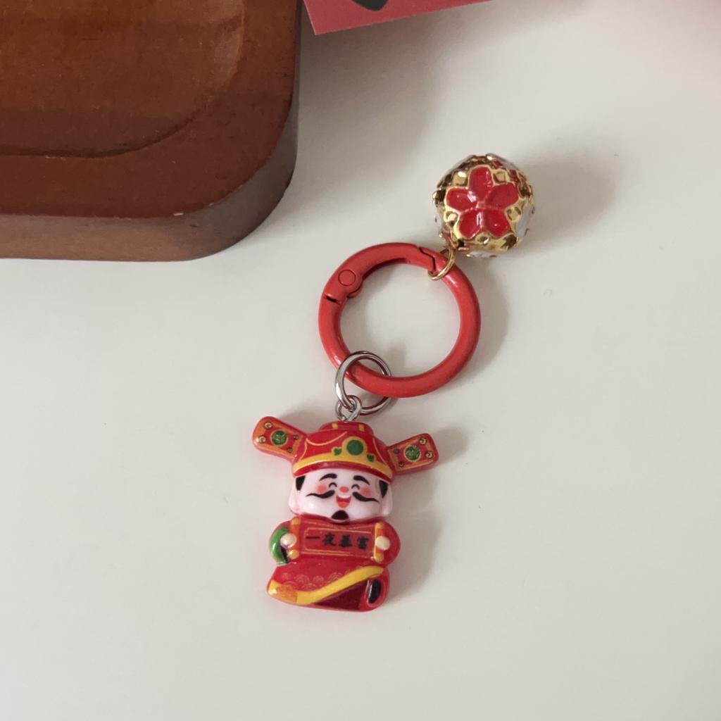 Horse Year The God Of Wealth Keychain Backpack Hanging Decoration New Year Wealth And Happiness Fortune Blessing Gifts