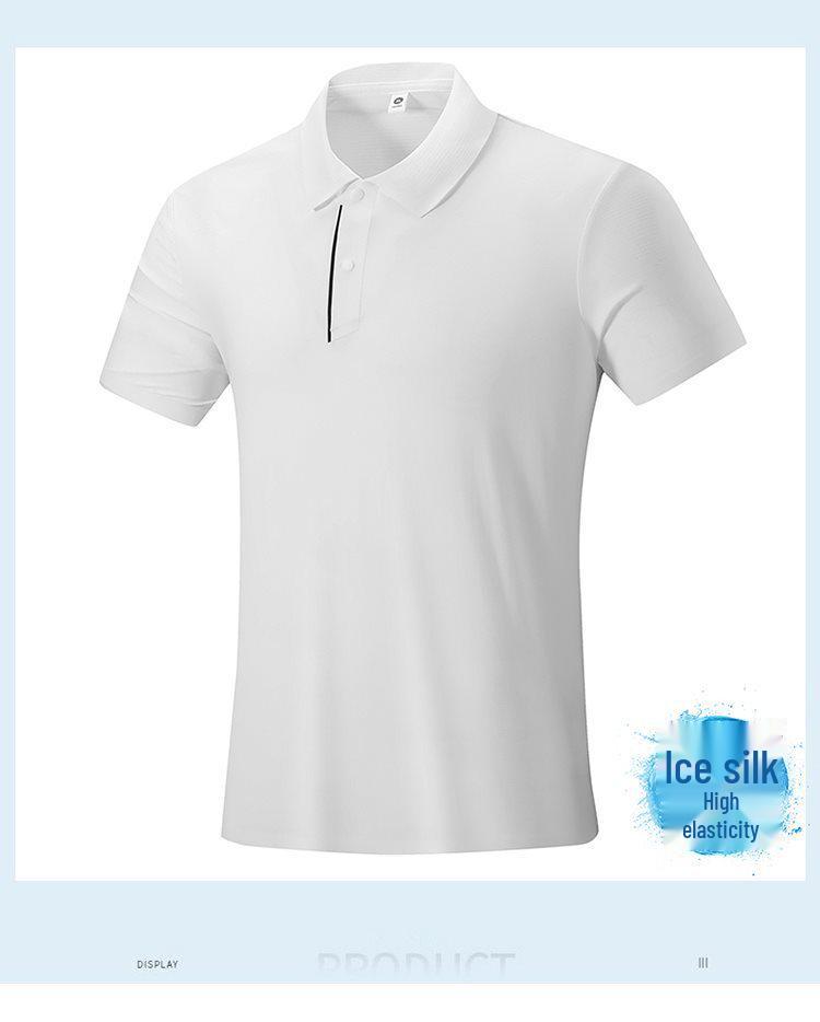 3D Stereo Men's Casual Polo Shirt - High Quality, Seamless Ice Silk Short Sleeve for Summer
