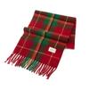 New Year's Ancora Red Plaid Scarf Winter Atmosphere Versatile Women's Cashmere Feel Scarf Warm Shawl