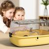 Transparent Hamster Habitat Ventilation Gerbils House Portable Large Hamster Cage  for Bunny