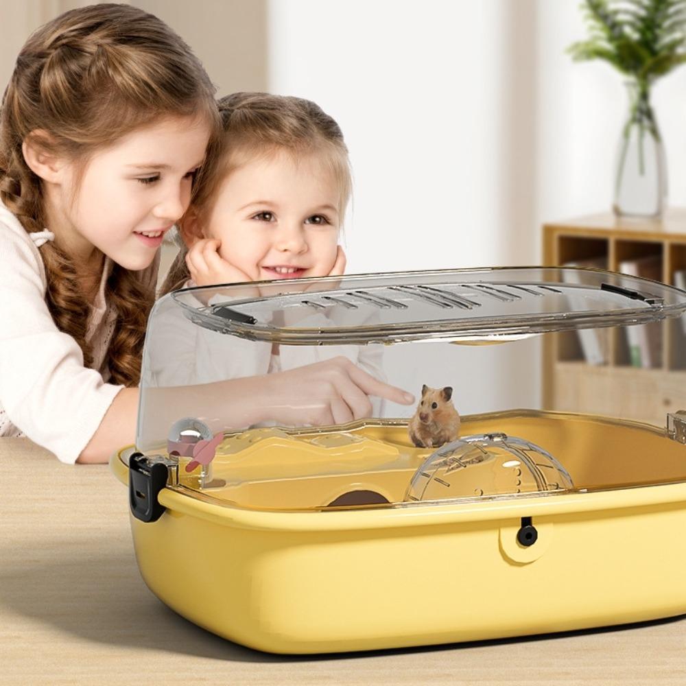 Transparent Large Hamster Cage Openable Top Hedgehog Villa New Hamster Habitat  for Small Animals