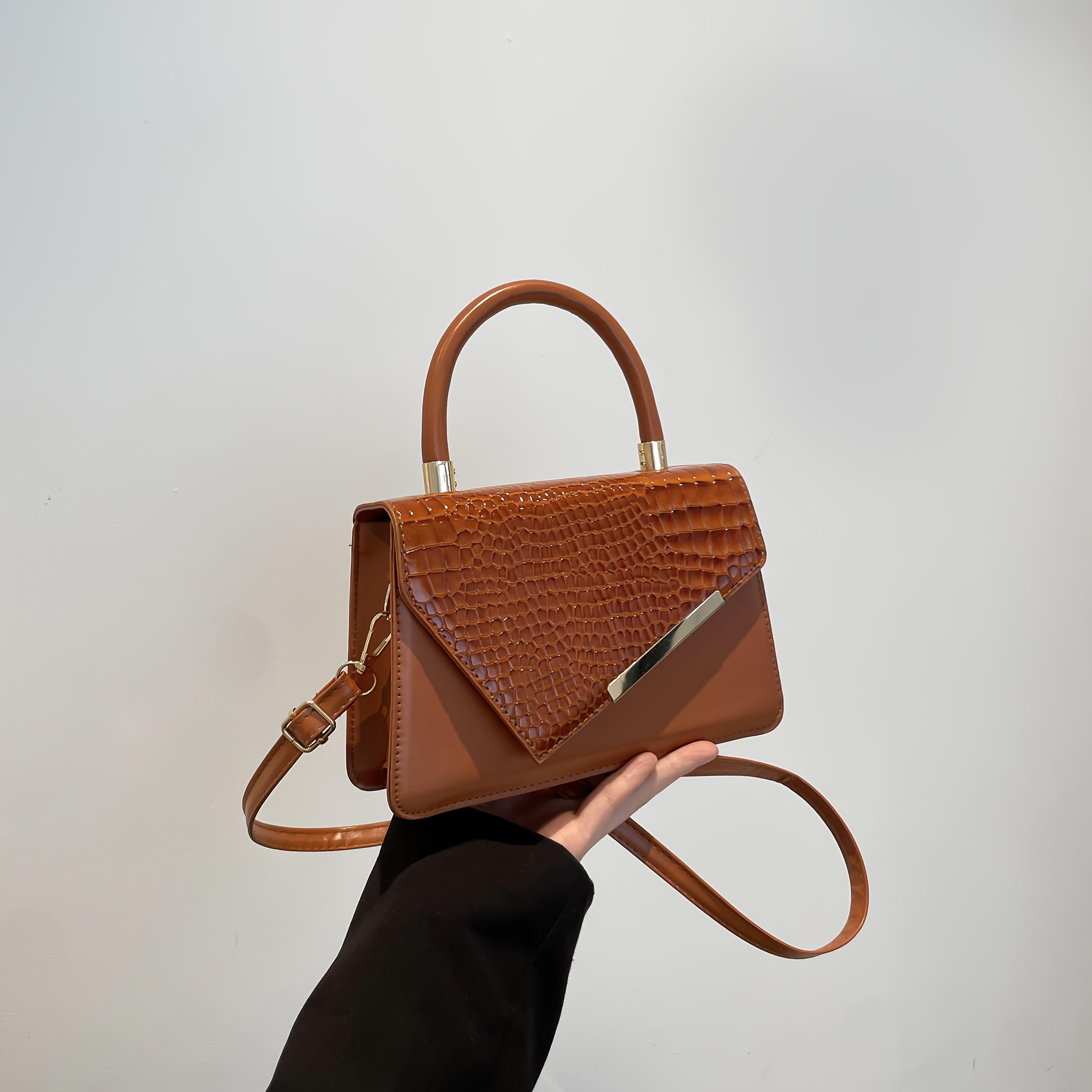 XYKK01 Minimalistische Vierkante Crossbody Tas voor Dames, Geschikt voor Kantoor & Reizen, Lichtgewicht, Verstelbare Band, Dagelijkse Handtas, Veelzijdig Casual/Formeel Gebruik bruin